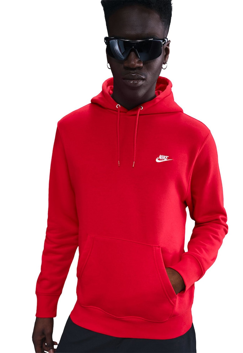 Hanorac cu buzunar kangaroo Club - Coral