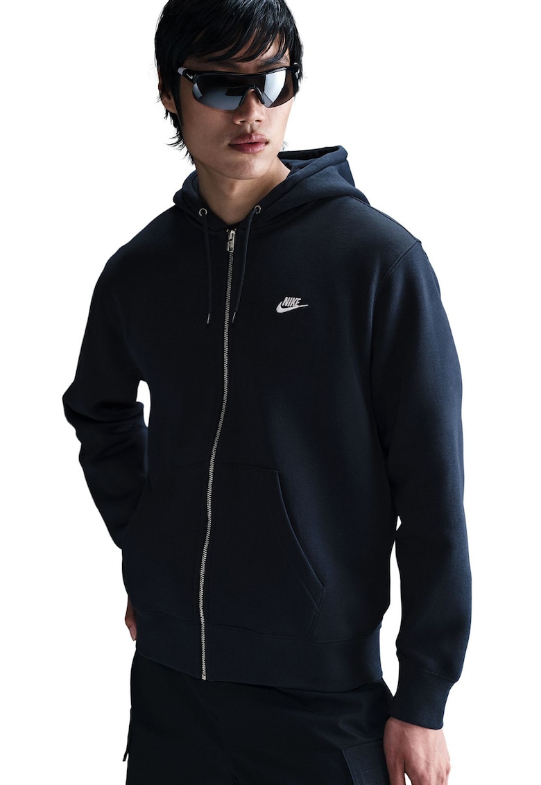 Hanorac cu logo si detaliu logo Club - Albastru ultramarin