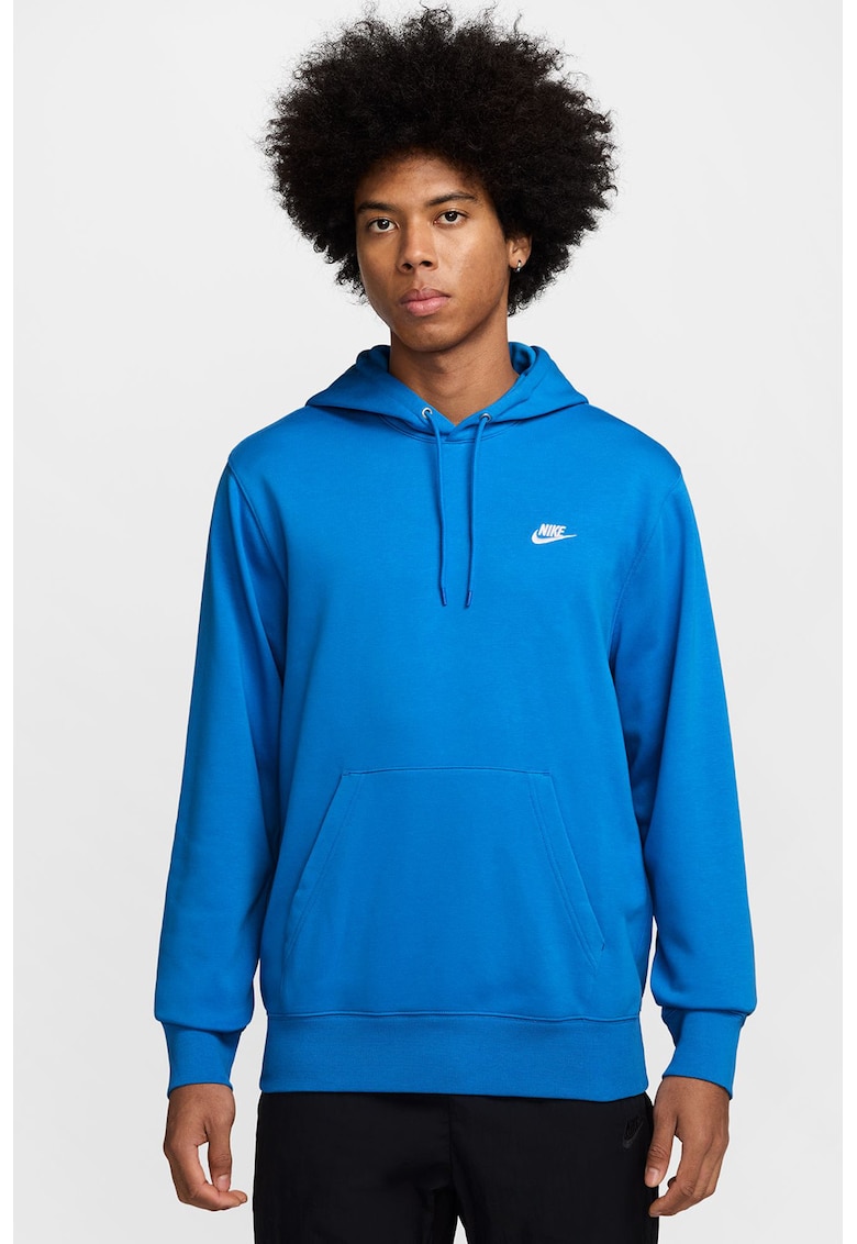 Hanorac din amestec de bumbac cu logo - Albastru royal