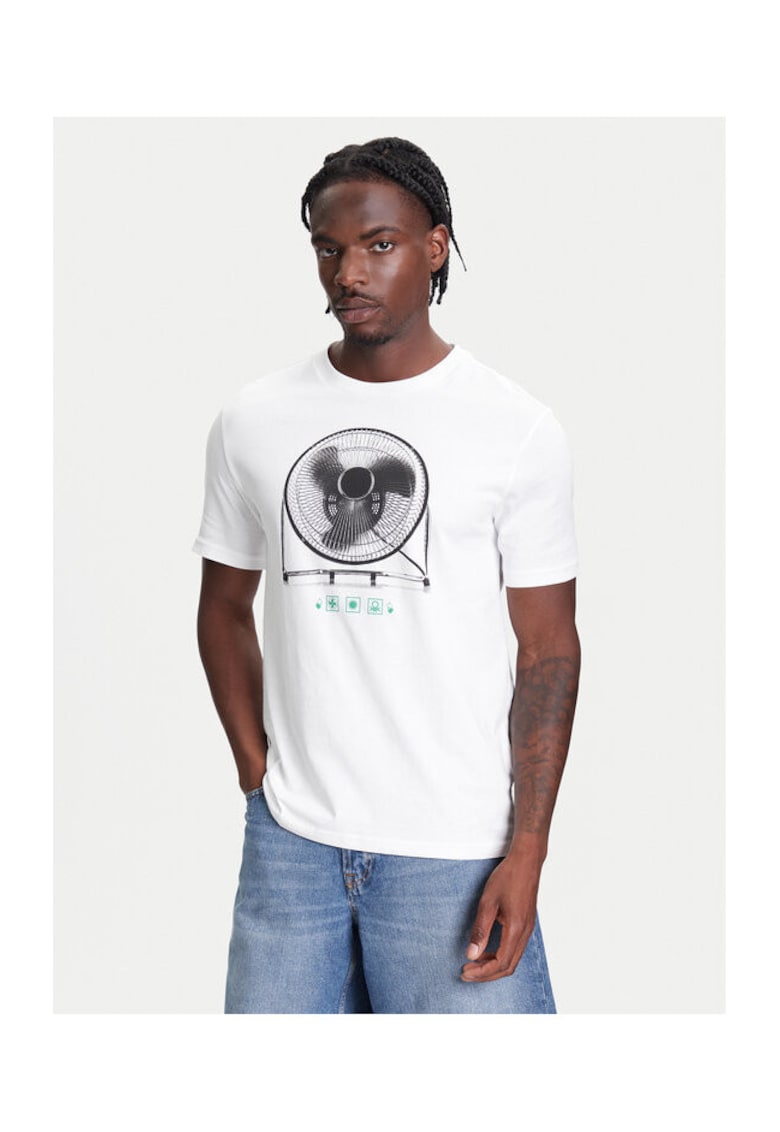 Tricou barbati 3BL0U10AG - Bumbac organic - 46794 - Alb