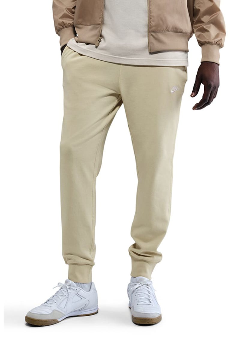 Pantaloni de trening cu talie medie si snur - Maro nisip