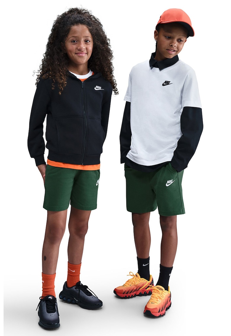 Pantaloni scurti cu talie inalta si snur Club