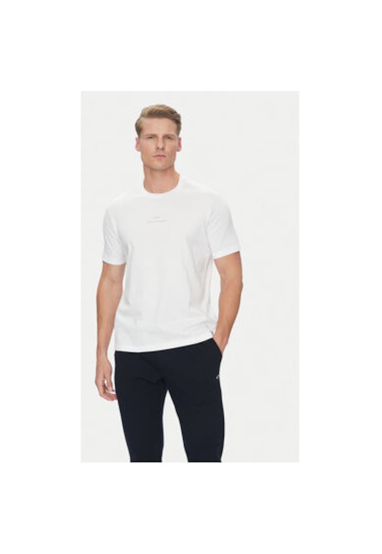 Tricou barbati C0P1240 - Bumbac - Alb - Alb