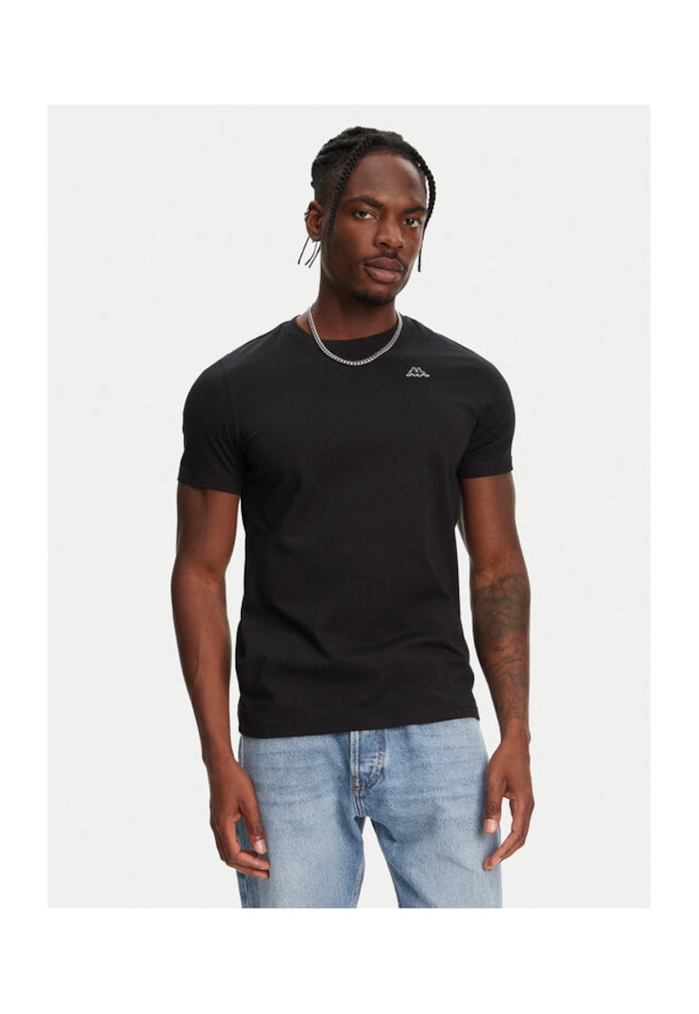 Tricou barbati 611187W - Bumbac - Negru