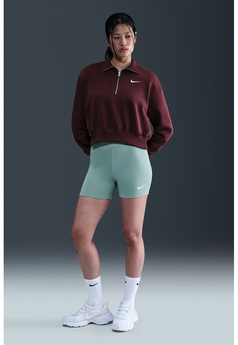 Colanti scurti cu talie inalta si logo