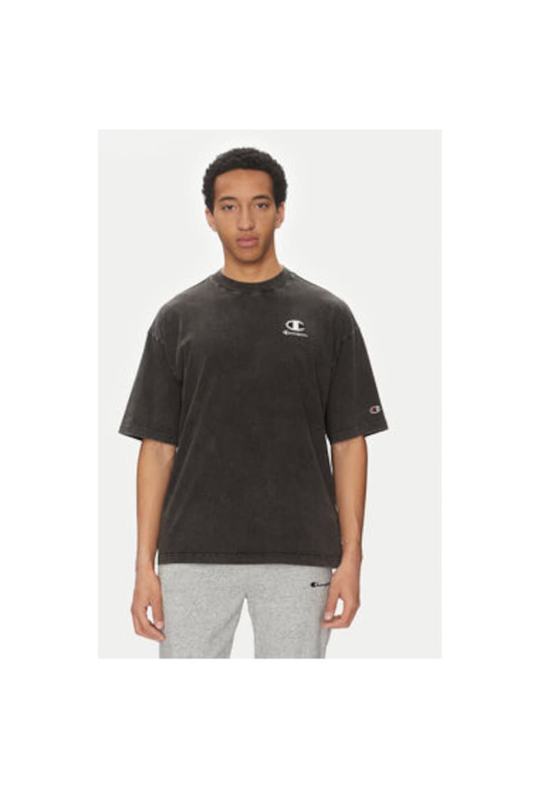Tricou barbati 221257 - Bumbac - Negru - Negru