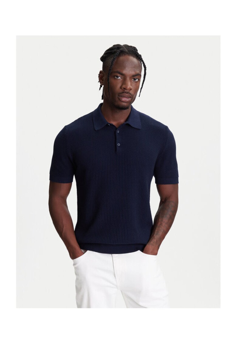 Tricou polo barbati 1198U301H - Bumbac - Bleumarin - Bleumarin