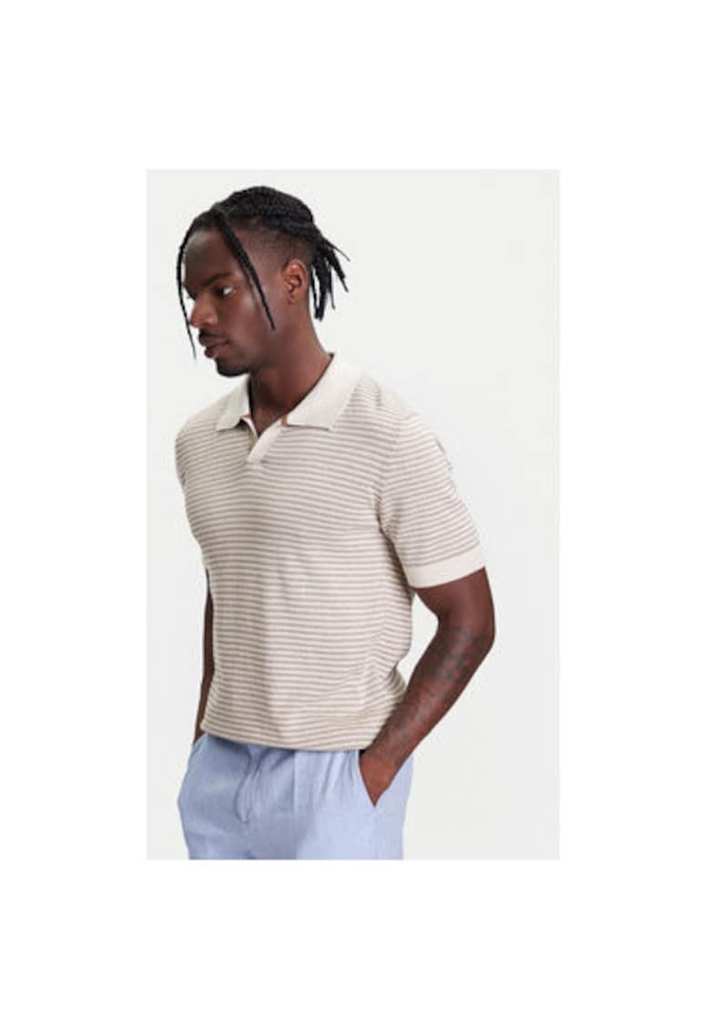 Tricou polo barbati  1094K301J - Bumbac - Bej