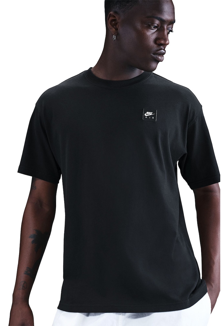 Tricou lejer din bumbac Max90 - Alb/Negru