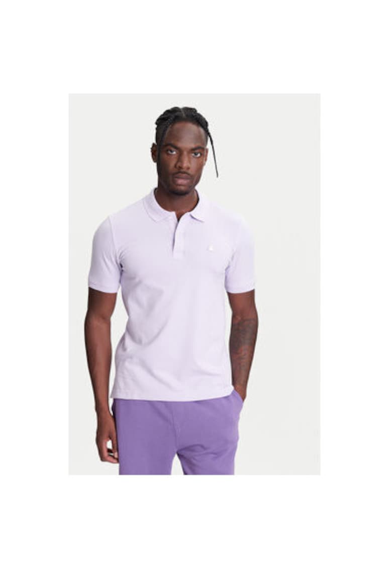 Tricou polo barbati  3WG9U301Z - Bumbac - Mov