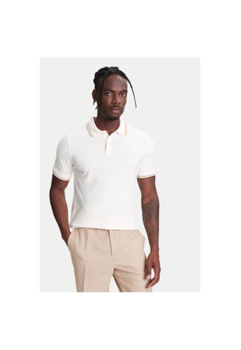 Tricou polo barbati  3F9HU302E - Bumbac - XS INTL - Bej