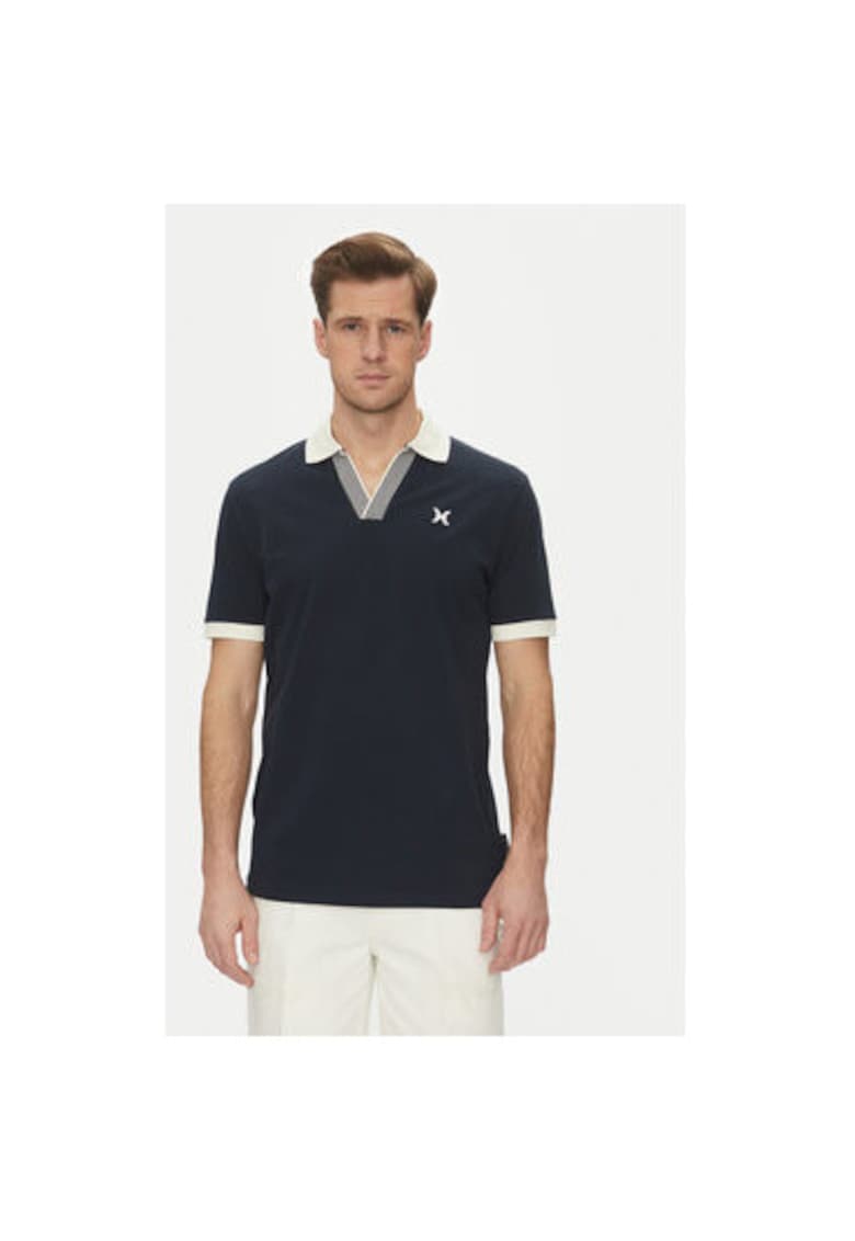 Tricou polo barbati UMP25168PO - Bumbac - Bleumarin - Bleumarin