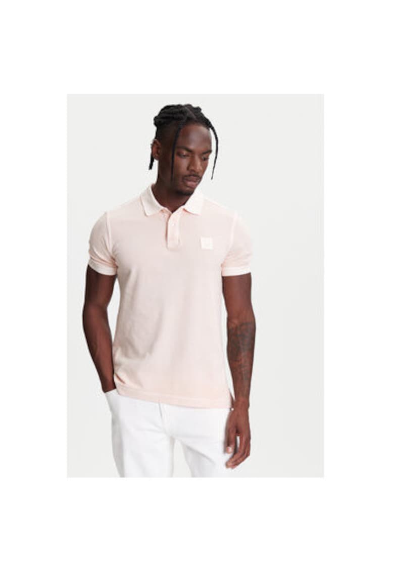 Tricou polo barbati  3089U302D - Bumbac organic - XS INTL - Roz