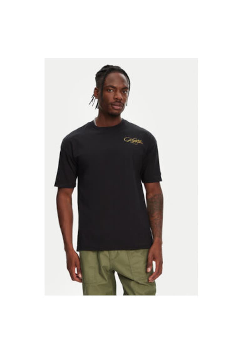 Tricou barbati 361Q6XW - Bumbac organic - Negru - Negru