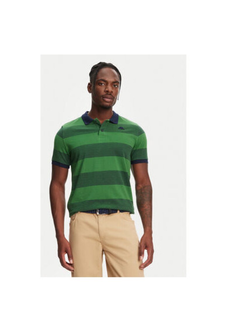 Tricou polo barbati 64126KW - Bumbac - Verde