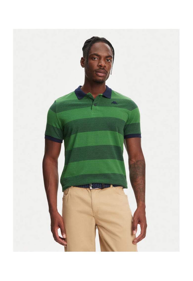 Tricou polo barbati 64126KW - Bumbac - Verde - Verde