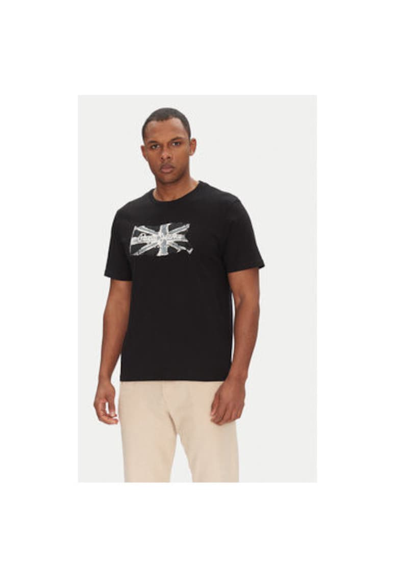 Tricou barbati PM509720 - Bumbac - Negru - Negru