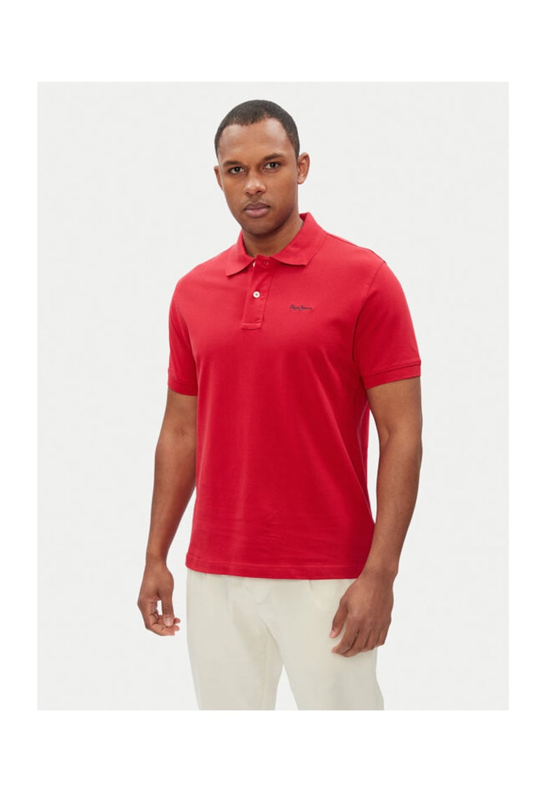 Tricou polo barbati PM542298 - Bumbac - Rosu - Rosu