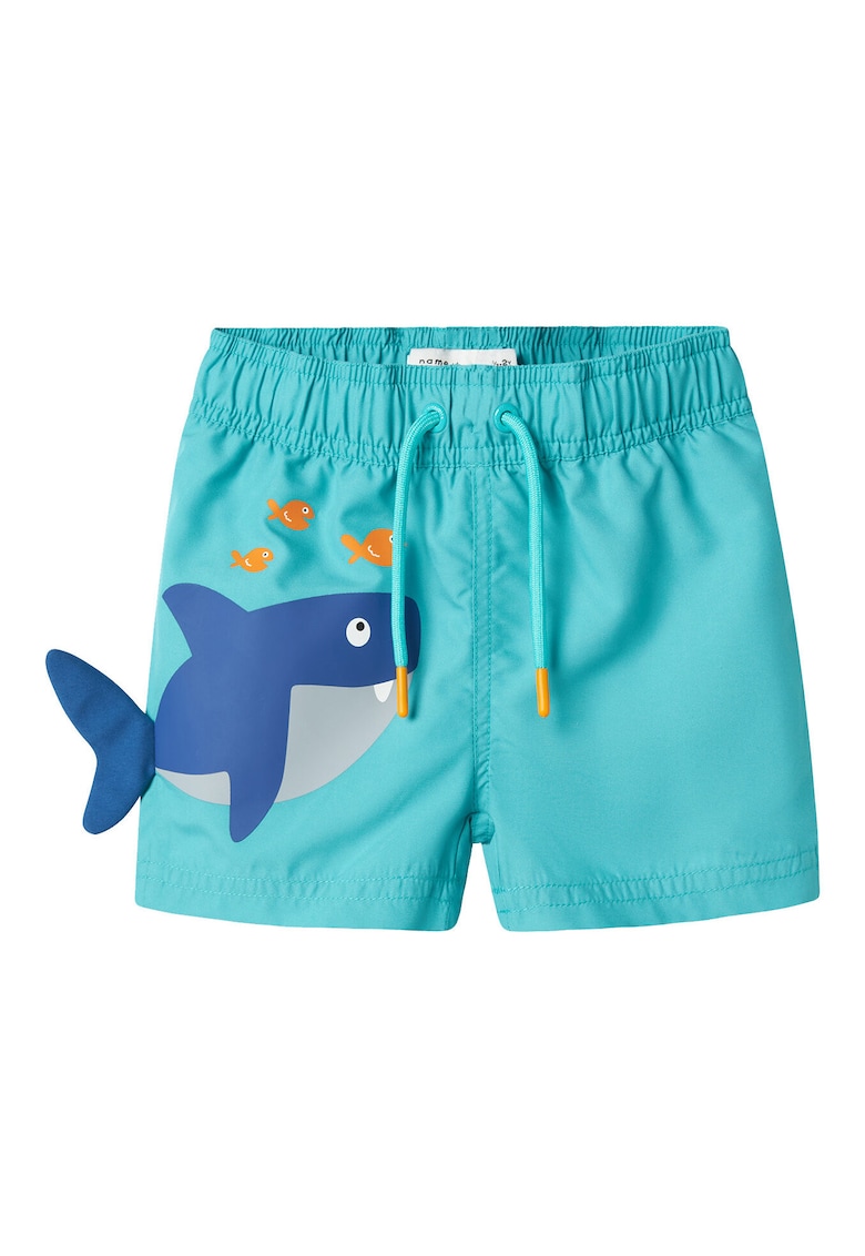 Pantaloni scurti de baie baieti 13239804 - Poliester reciclat - Albastru - Albastru