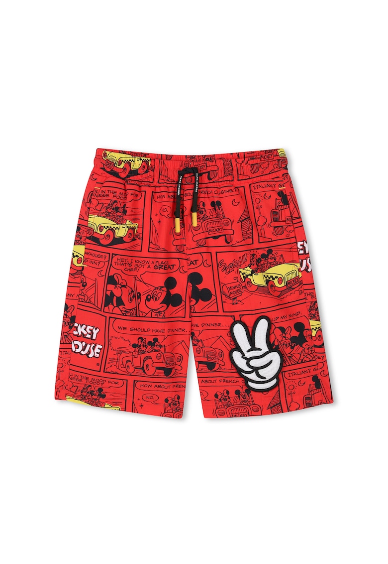 Pantaloni scurti de baie baieti  W60505 - Poliester - Rosu