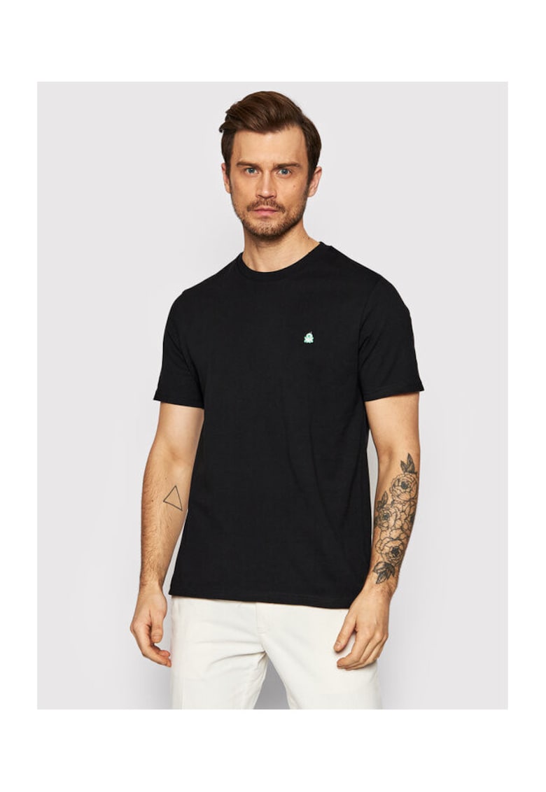 Tricou barbati 3MI5J1AF7 - Bumbac organic - XS INTL - Negru