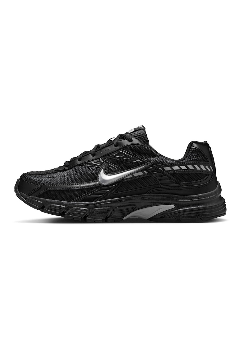 Pantofi sport Initiatior cu insertii din piele - Negru/Argintiu - Nike - imagine 1
