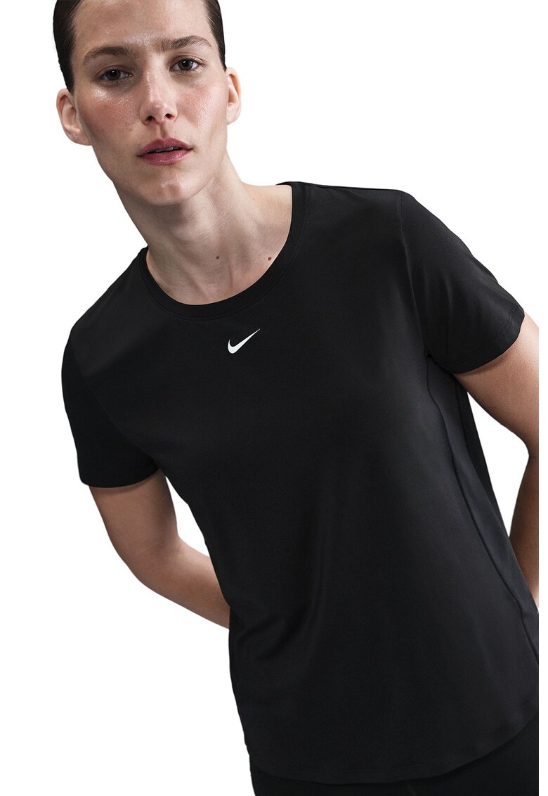 Tricou pentru fitness Classic - Alb/Negru