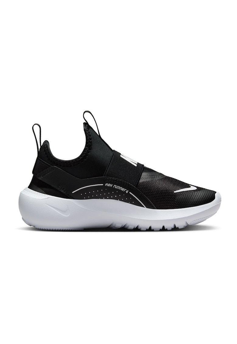 Nike Pantofi slip-on Flex Runner 4 cu bareta elastica - pentru alergare - Alb/Negru