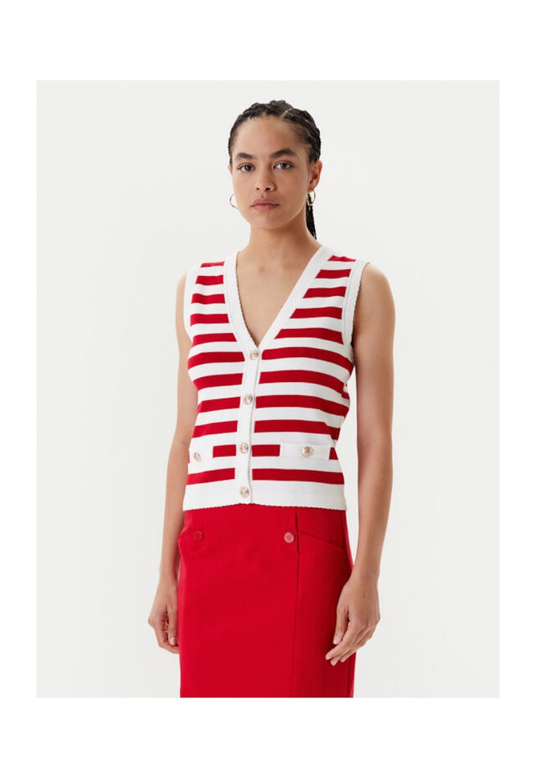 Bluza dama 251-MKIVA - Viscoza/Poliester - Rosu - Rosu