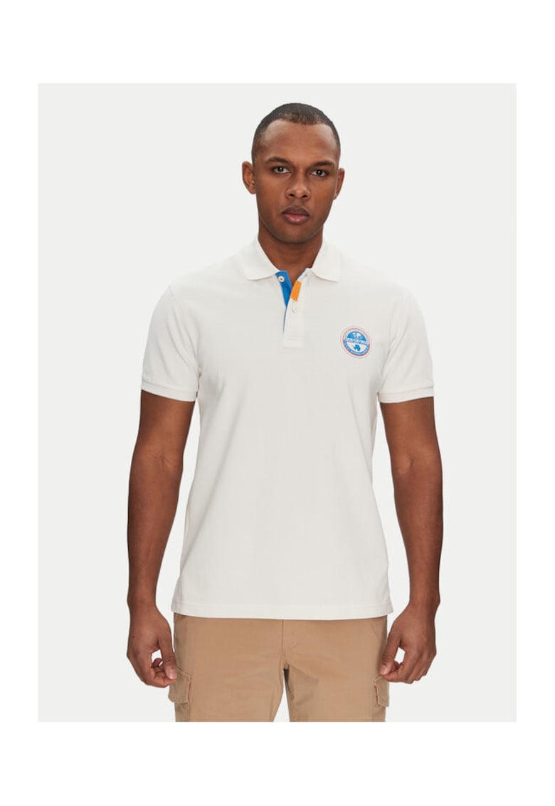 Tricou Polo barbati NP0A4ID3N1A1 - Bumbac - 3XL INTL - Alb