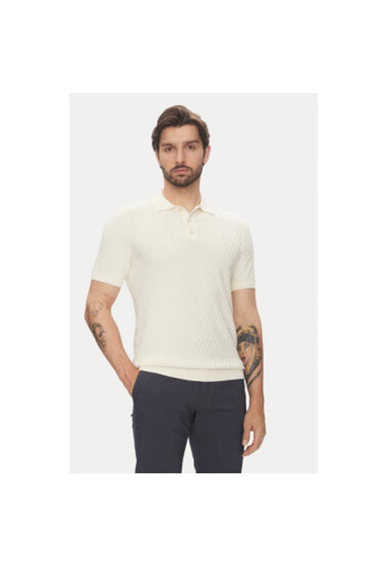 Tricou Polo barbati C5 51314.5094 - Bumbac/Viscoza - Gri - Gri