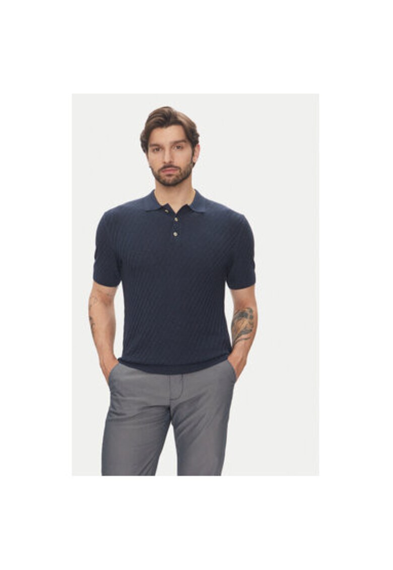 Tricou Polo barbati C5 51314.5094 - Bumbac/Viscoza - Bleumarin - Bleumarin