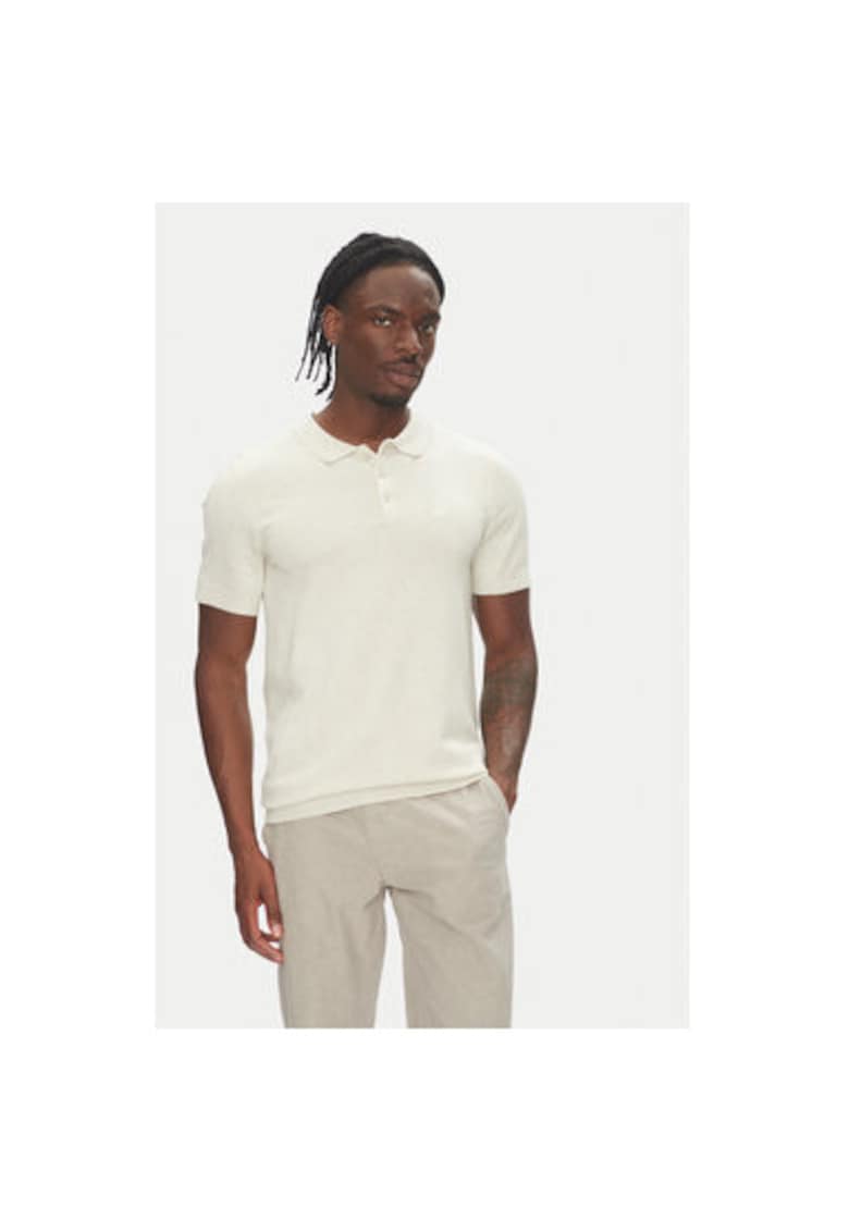 Tricou Polo barbati  30-800159 - Viscoza/Nylon - Bej