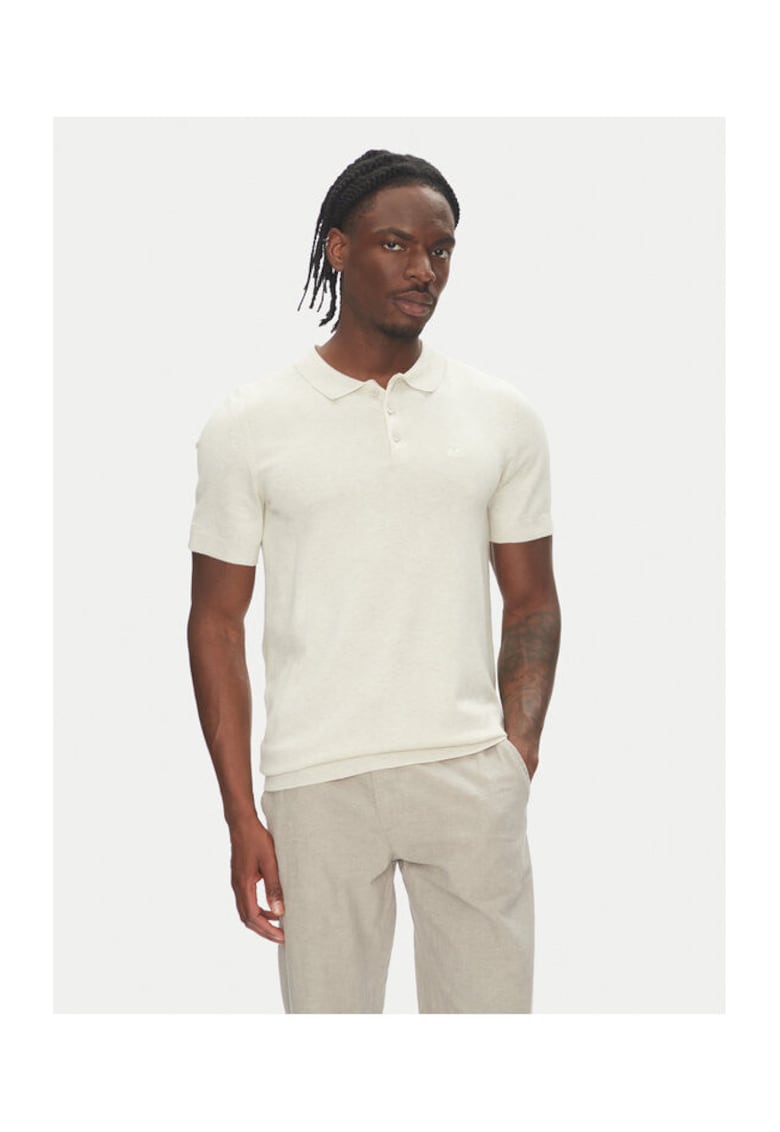 Tricou Polo barbati 30-800159 - Viscoza/Nylon - Bej - Bej