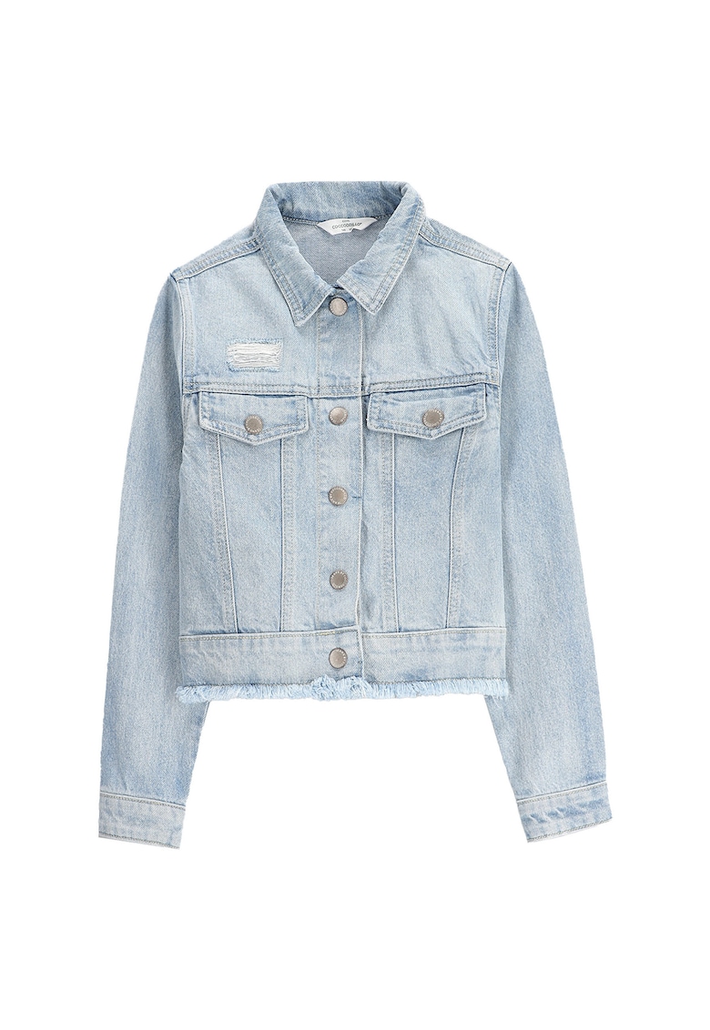Jacheta de blugi fete  WC5152301JCG - Bumbac - Albastru deschis