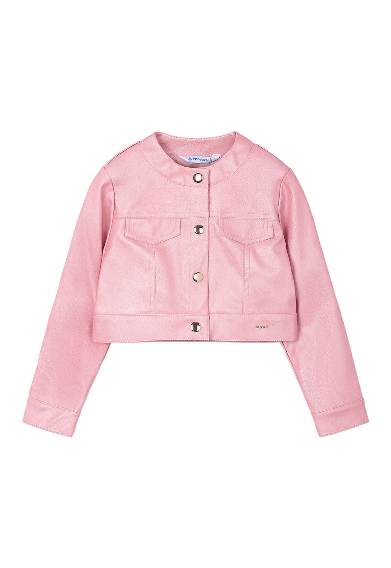 Jacheta fete  3404 - Poliester/Poliuretan - Roz