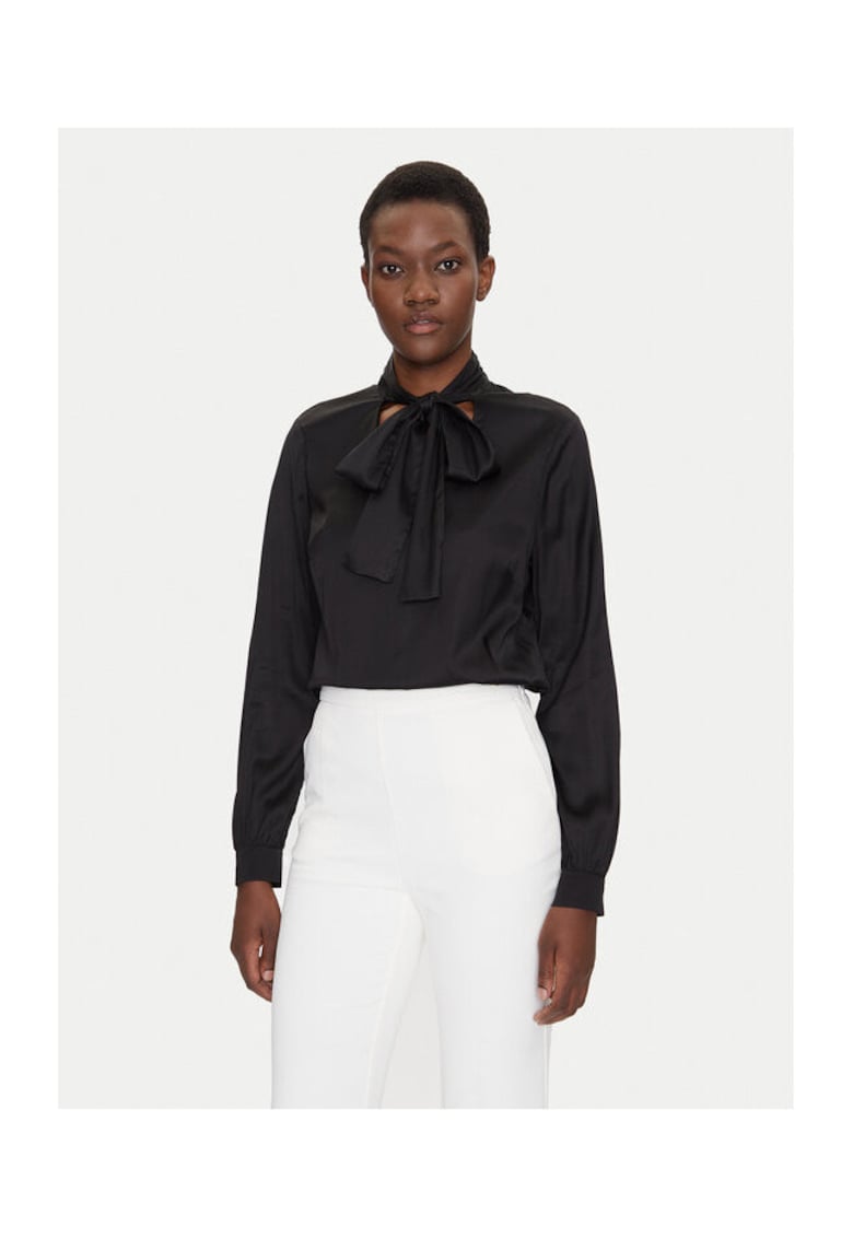 Fracomina Bluza dama FS25ST1001W73201 - Rayon/Viscoza - Negru - Negru