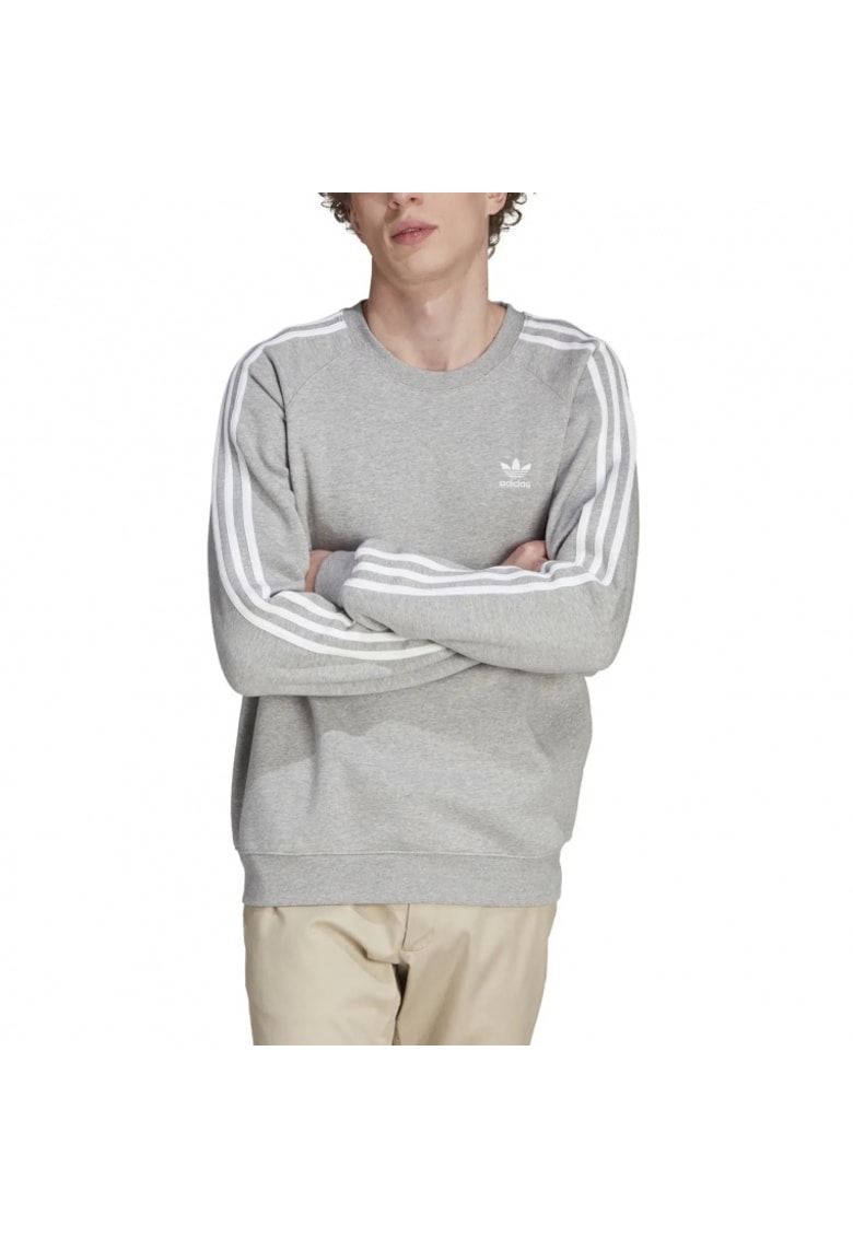 Bluza sport Adicolor Classics 3-Stripes - gri - bumbac