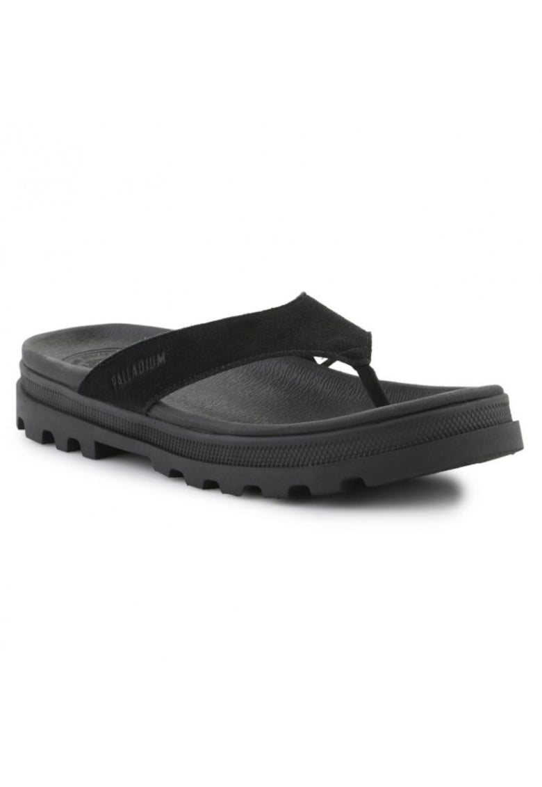 Slapi Dunelite - dama - negru - piele naturala