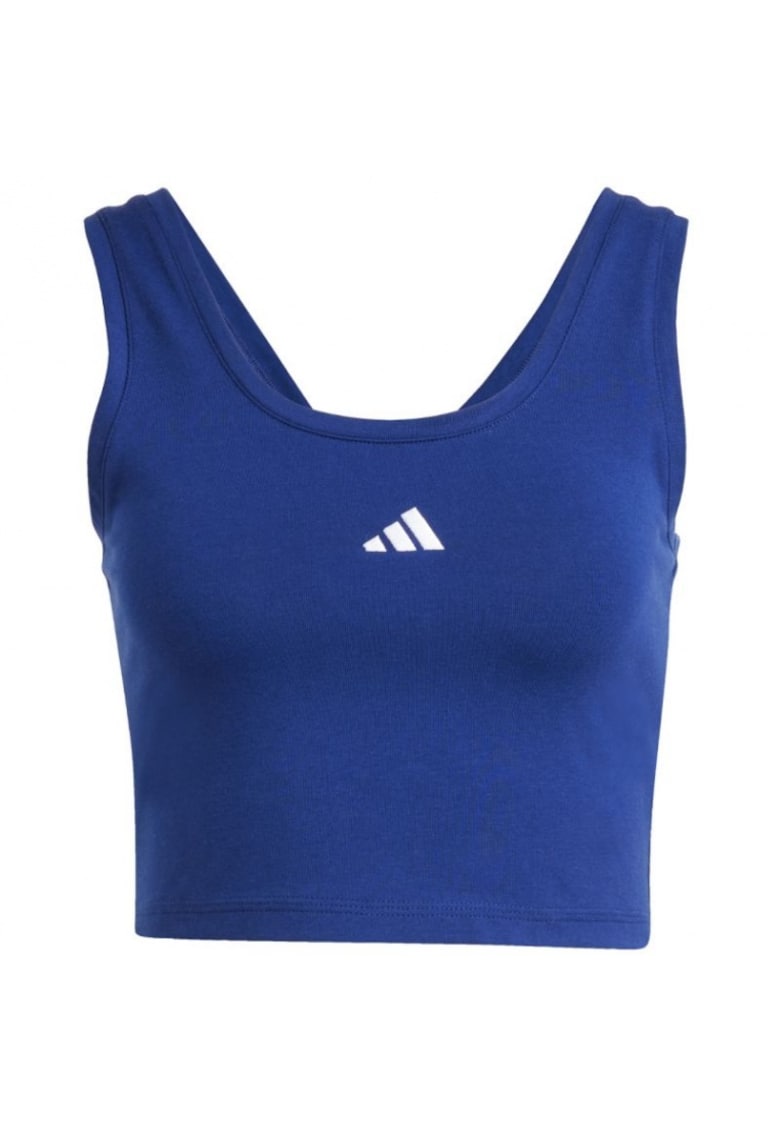 Tricou sport bumbac - albastru - cu logo mic