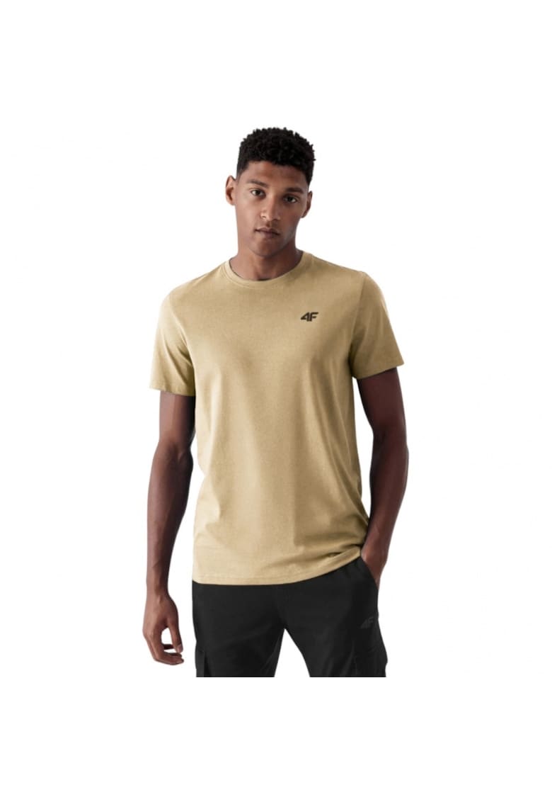 Tricou sport bej/crem - maneca scurta