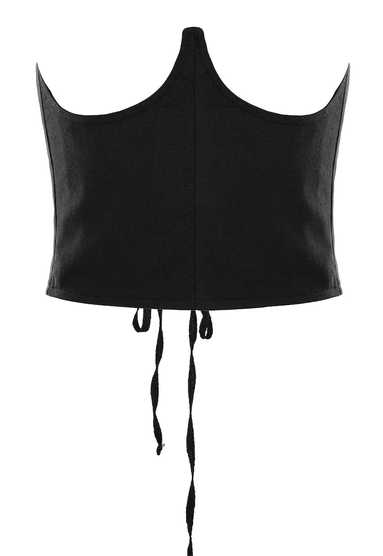 Corset ajustabil de bumbac - Negru