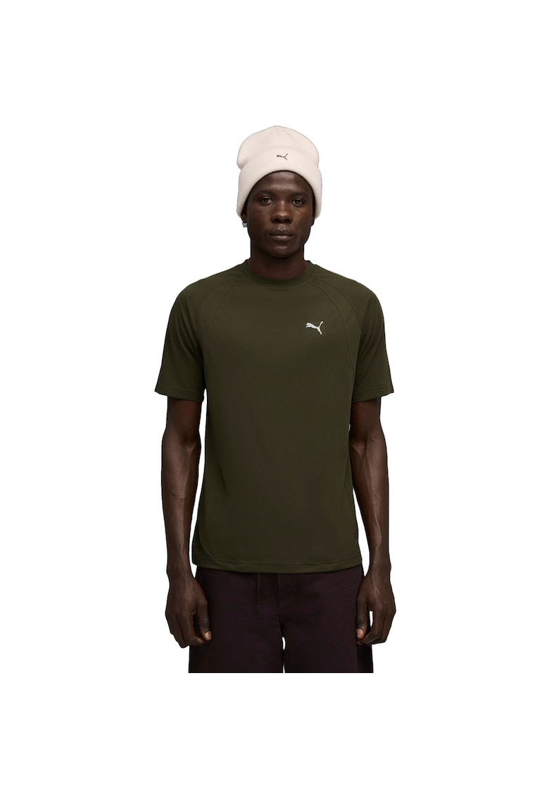 Tricou cu decolteu la baza gatului si logo Evostripe