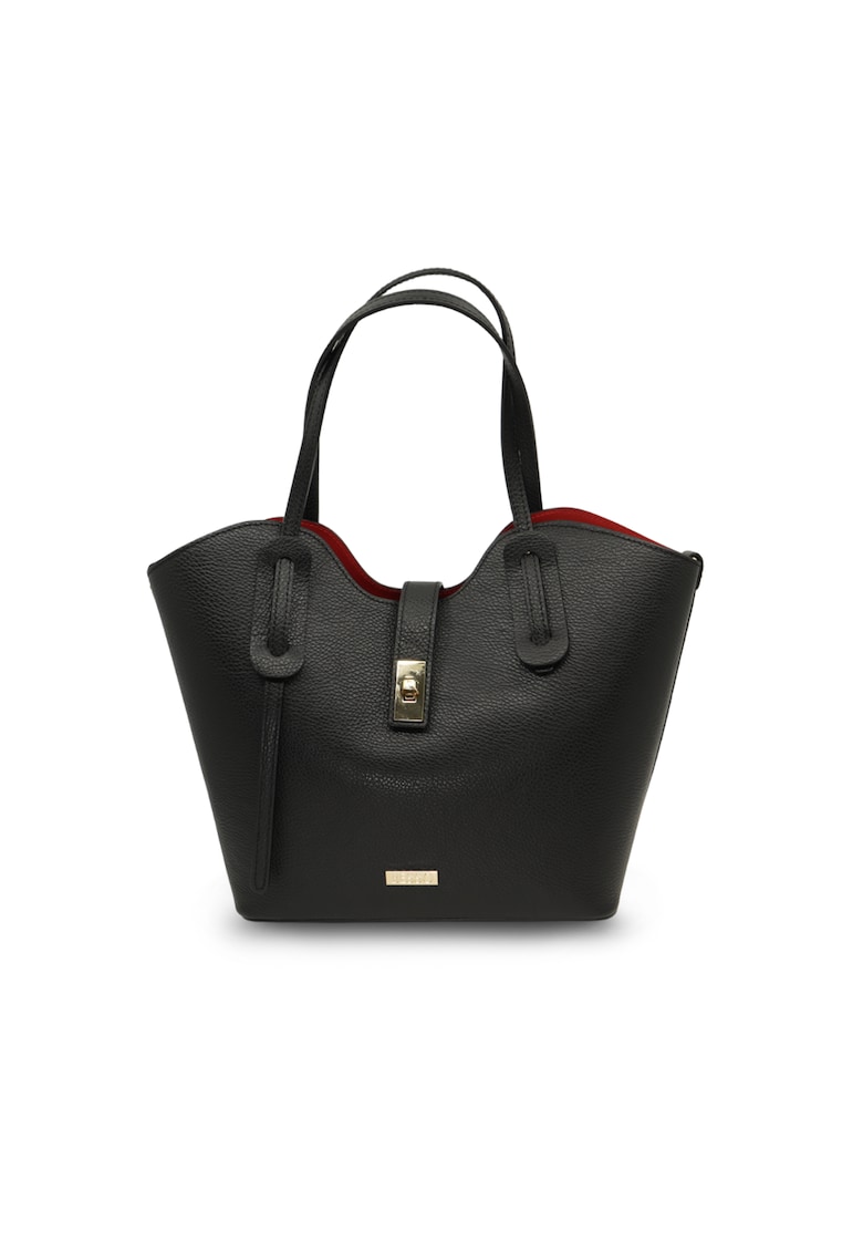 Geanta de mana din piele naturala Passione Quotidiana - Negru