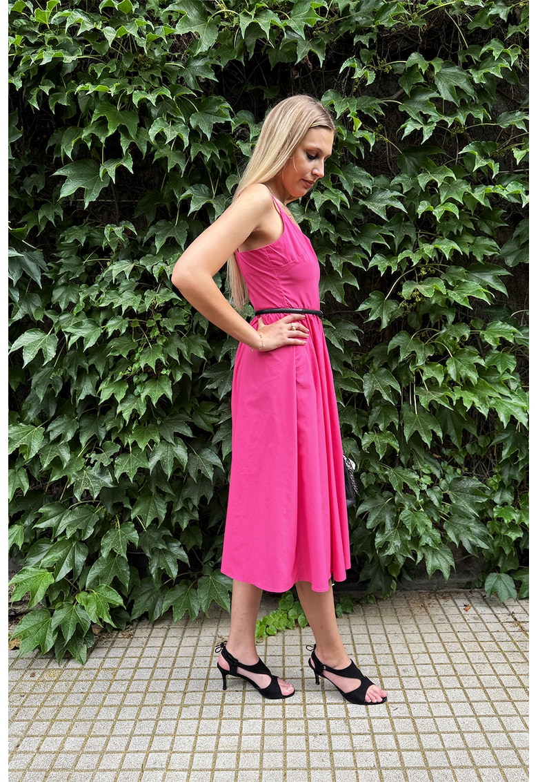 Rochie din bumbac cu croiala in A