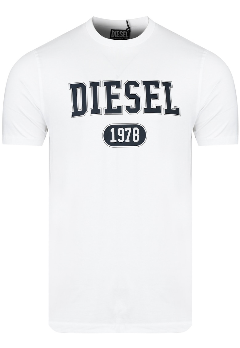 Tricou Barbati - A16848-Rpati-100 - Alb - 100% Bumbac - Croi Decolteu Rotund - Stil De Viata - Confortabile - de inalta calitate - Alb