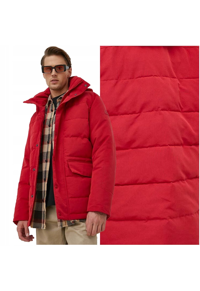 Jacheta Barbati -  The Bodyguard - Regular Fit - Fermoar - 2 Buzunare - 100% Poliester - Calduroasa - Rezistenta La Apa - Ideala Pentru Iarna - Marimea 4XL - Rosu