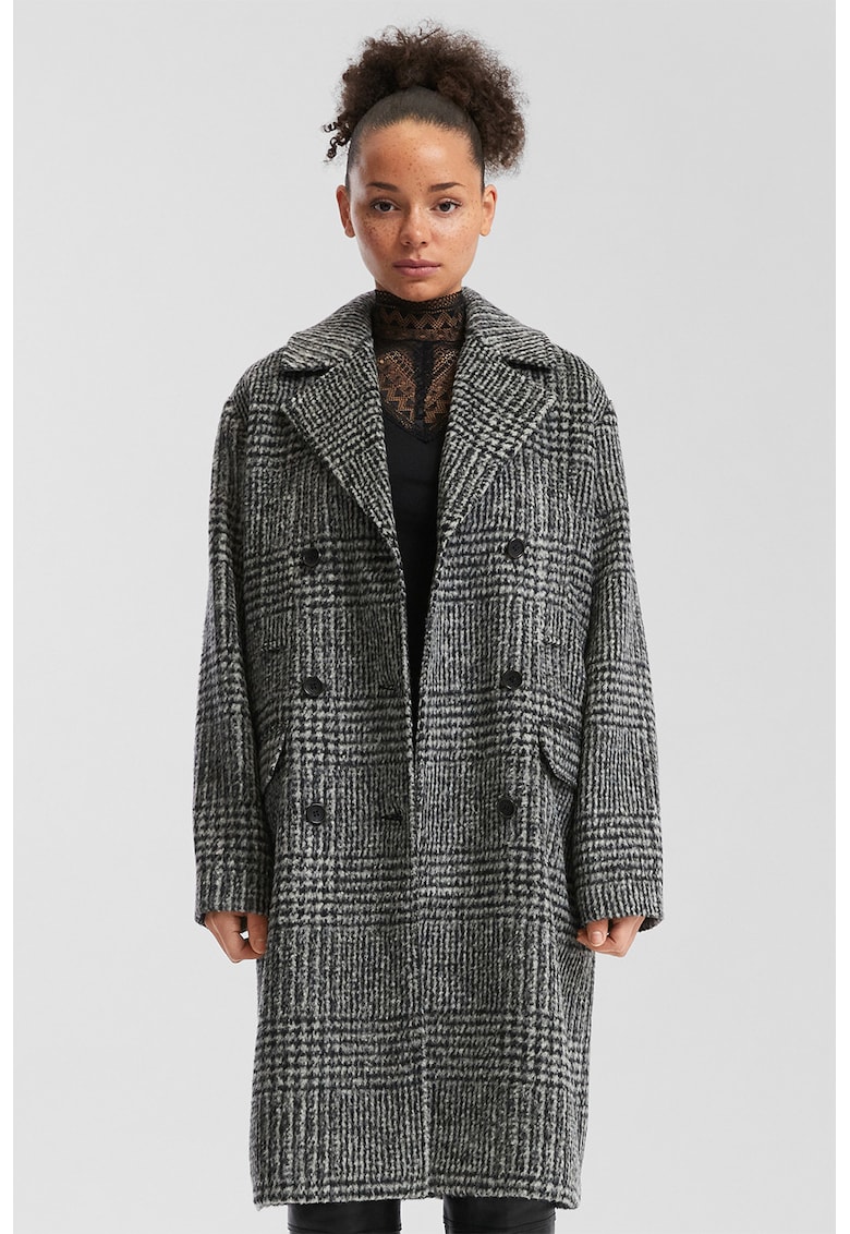 Palton supradimensionat in carouri