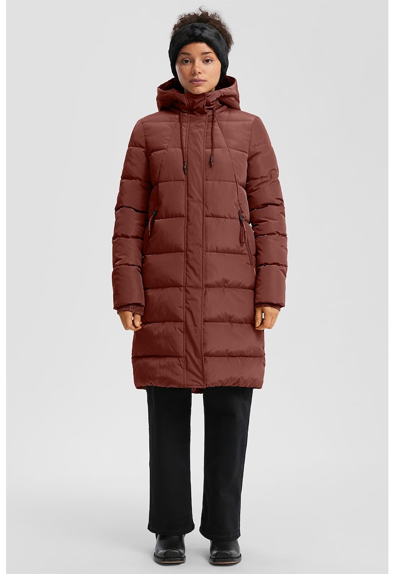 Geaca lunga cu gluga