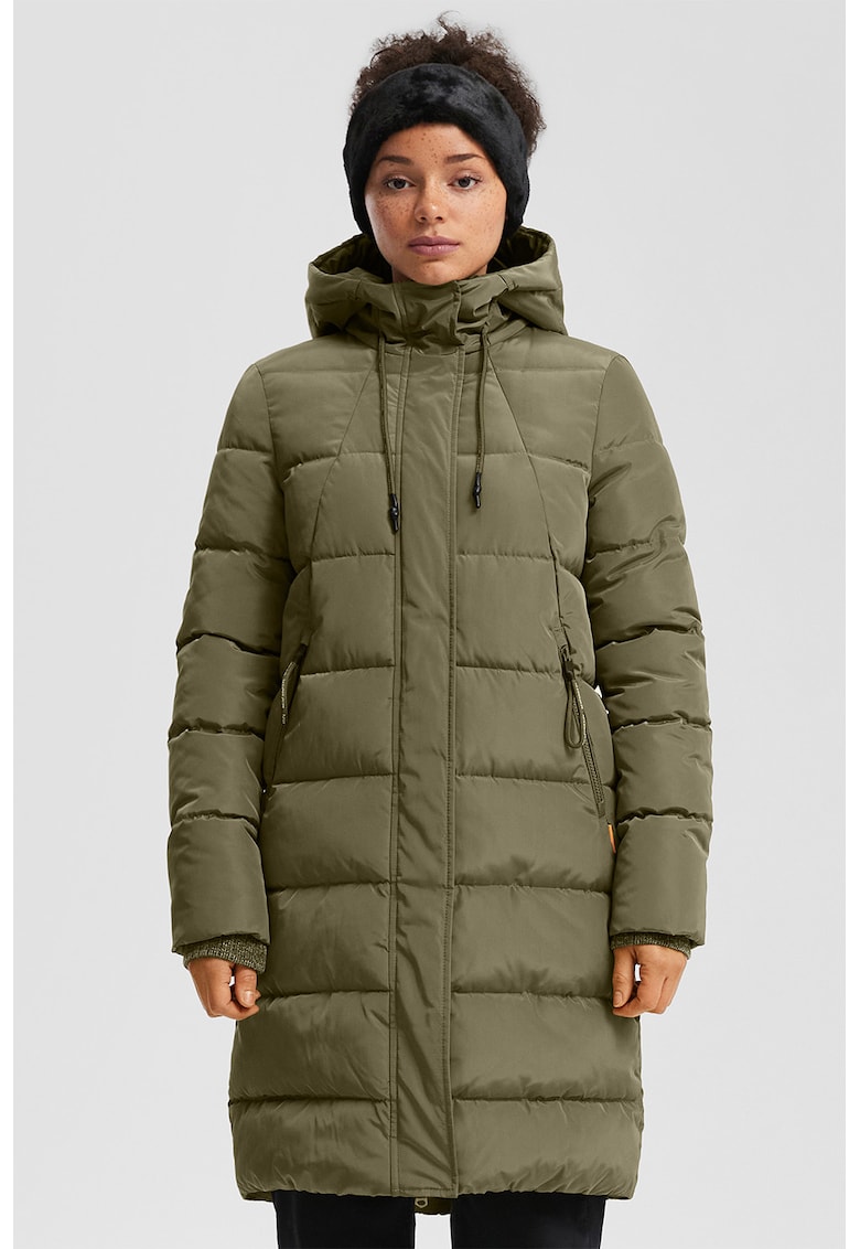 Geaca lunga cu gluga